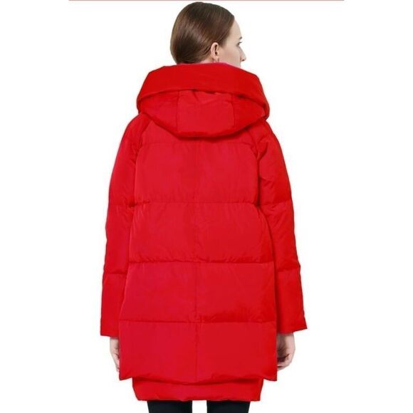 NWT Orolay Viral Upper East Side  Winter Coat Jacket Puffer Red XXS Down - Picture 3 of 9